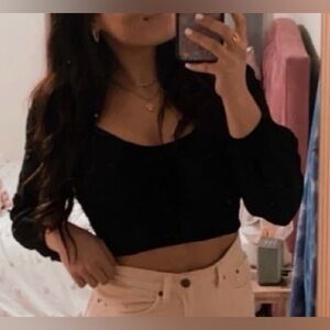 Forever 21 Black Crop Top